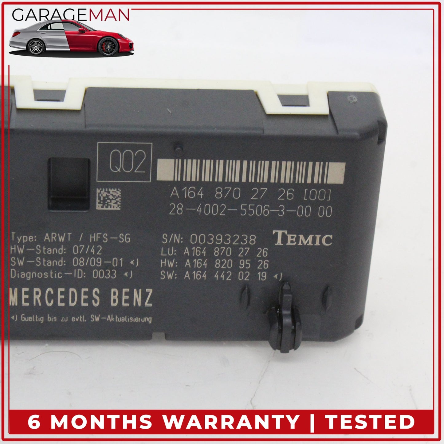 2009-2013 Mercedes W164 ML350 Trunk Lid Liftgate Tail Gate Control Module OEM