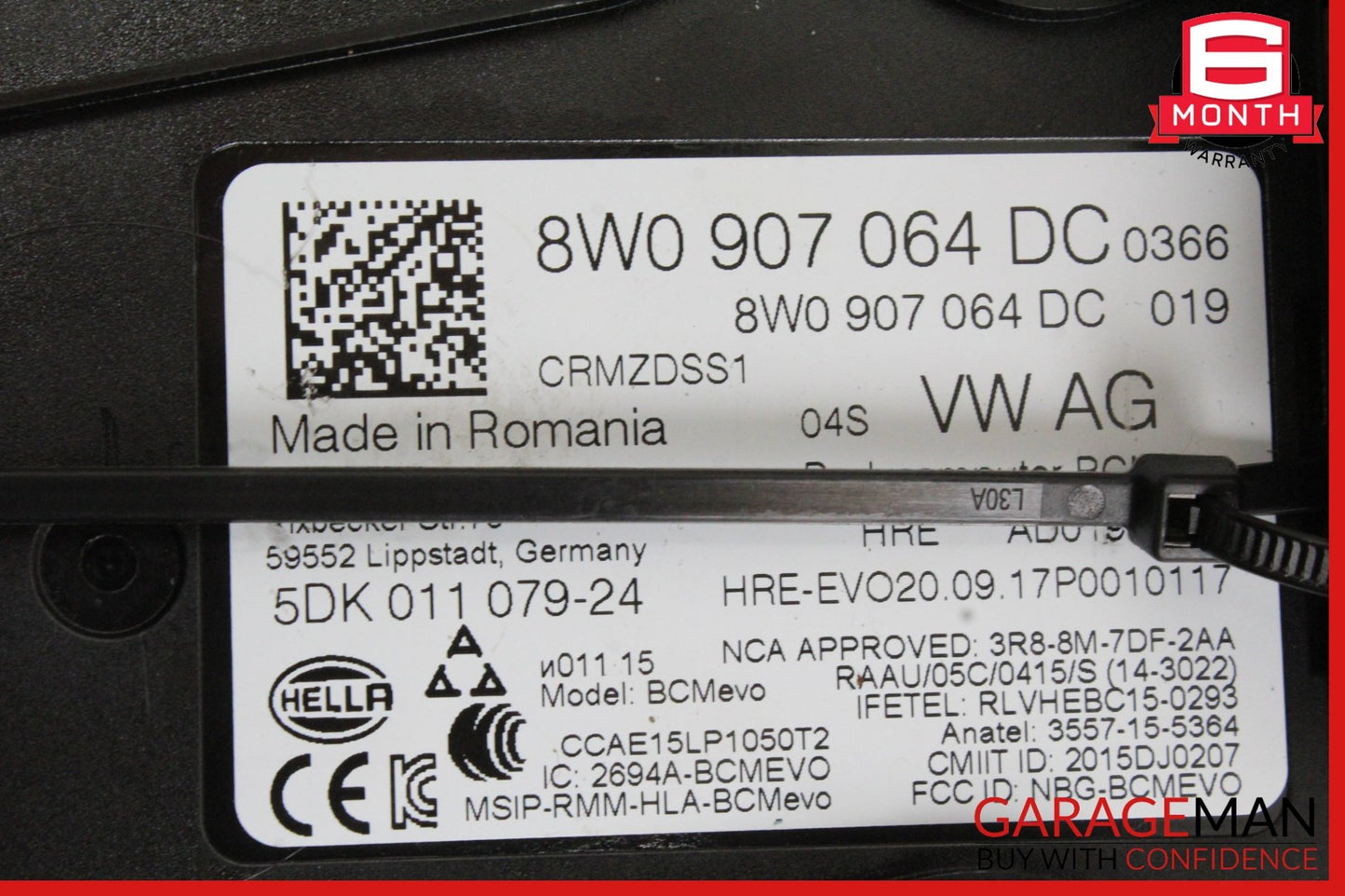 2018-2024 Audi A4 Sedan BCM Body Comfort Control Module Unit 8W0907064DC Genuine