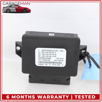 2014-2017 Mercedes W222 S550e Electronic Parking Brake Control Module Unit OEM