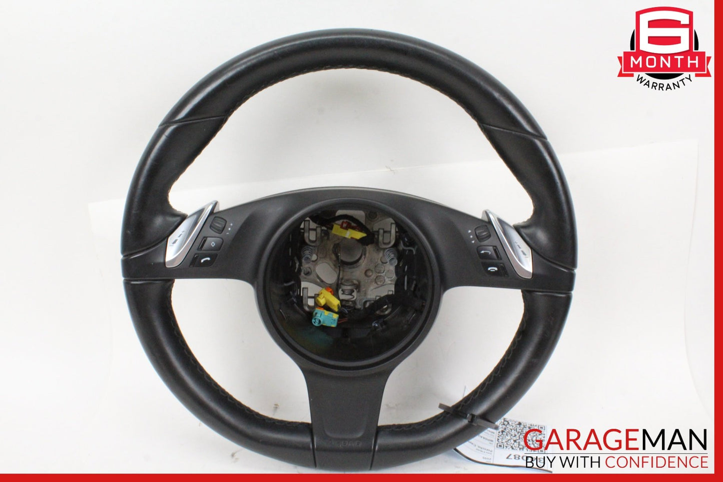 2013-2016 Porsche Cayman 981 Front Left Steering Wheel Black 99134780341 OEM