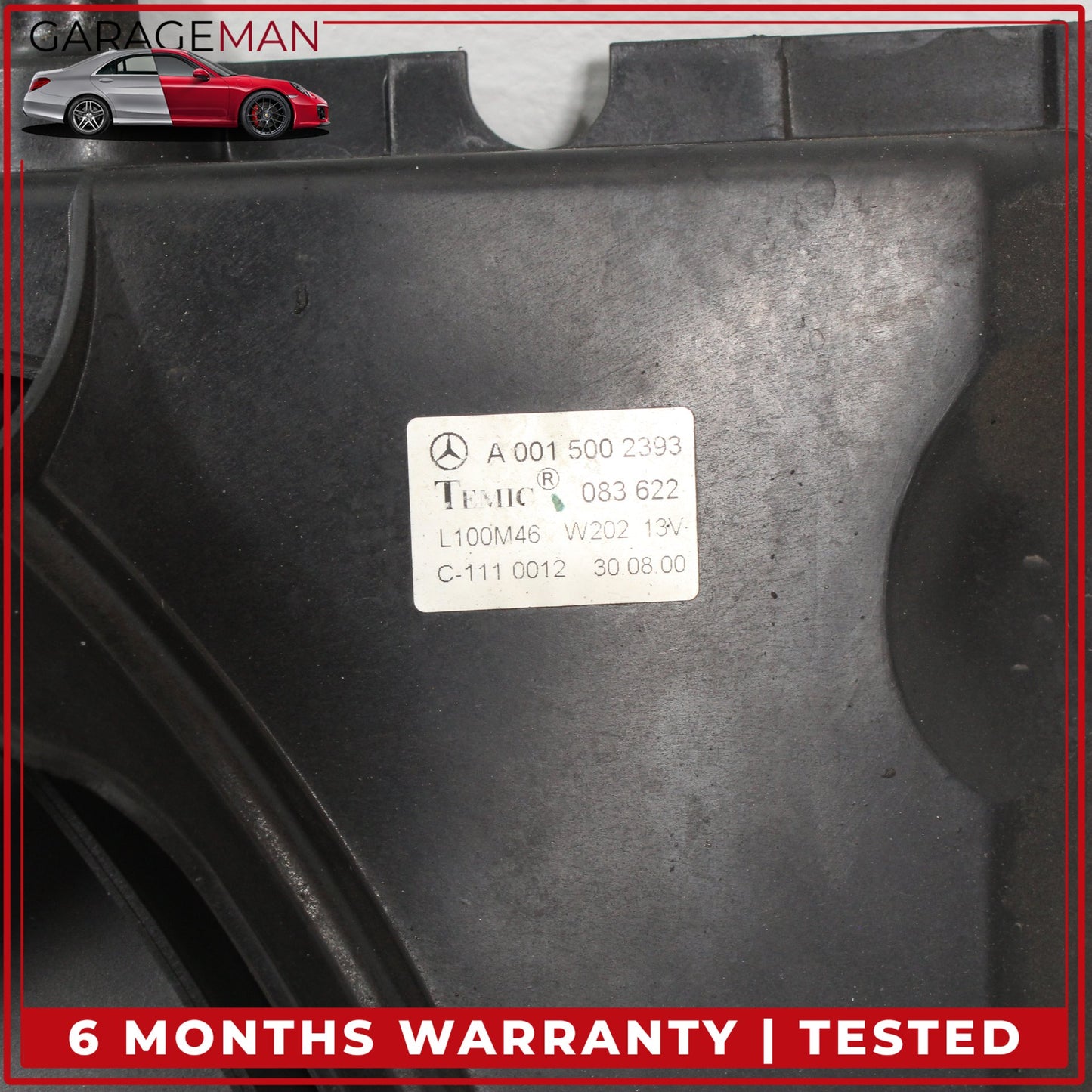 2001-2004 Mercedes-Benz SLK320 R170 Engine Motor Cooling Radiator Fan Assembly 0015002393