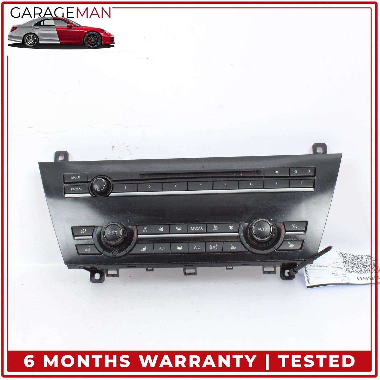 2012-2019 BMW 650i F06 AC Temperature Climate Control Radio Panel 9299034 OEM