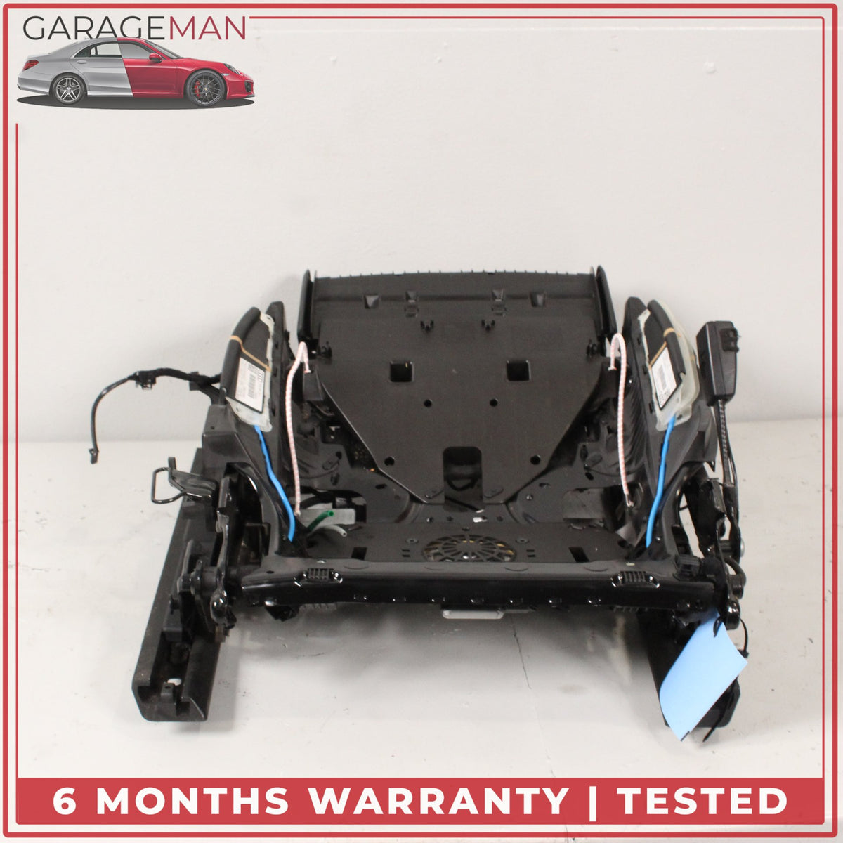 2011-2018 Audi A8 Front Left Side Lower Seat Track Frame Rail w/ Motors OEM