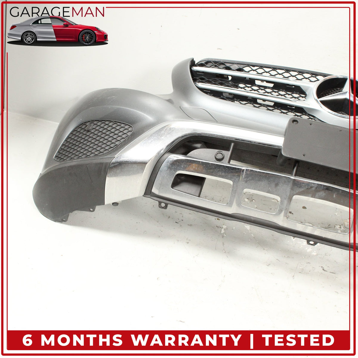 2016-2019 Mercedes X253 GLC300 Front Bumper Cover Assembly Gray Metallic OEM