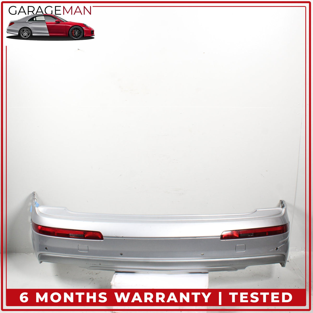 2017-2019 Audi Q7 SUV Rear Bumper Cover Florett Silver Metallic 4M0807511 OEM