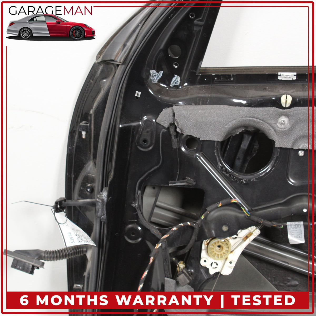 2007-2013 BMW X5 E70 Front Right Side Door Shell Black w/ Window Regulator OEM