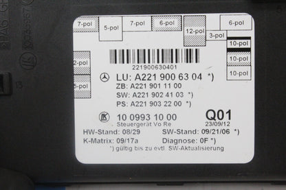 2007-2013 Mercedes-Benz S550 W221 Right Front Door Control Module 2219006304