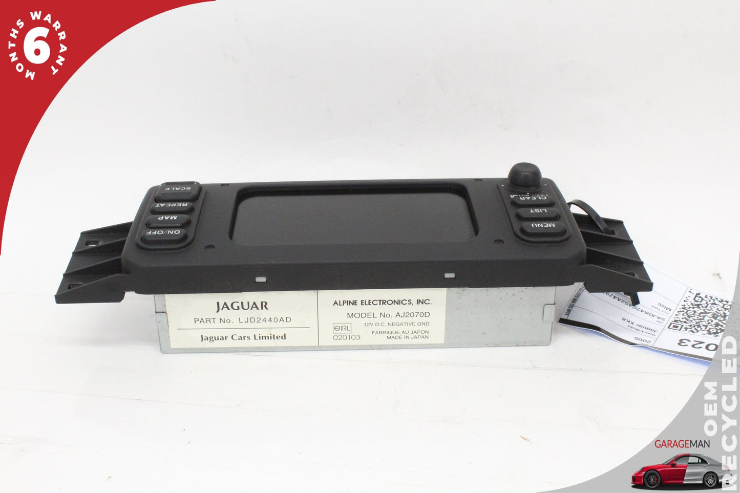 2000-2006 Jaguar XK8 X100 GPS Navigation Info Display Screen LJD2440AD OEM