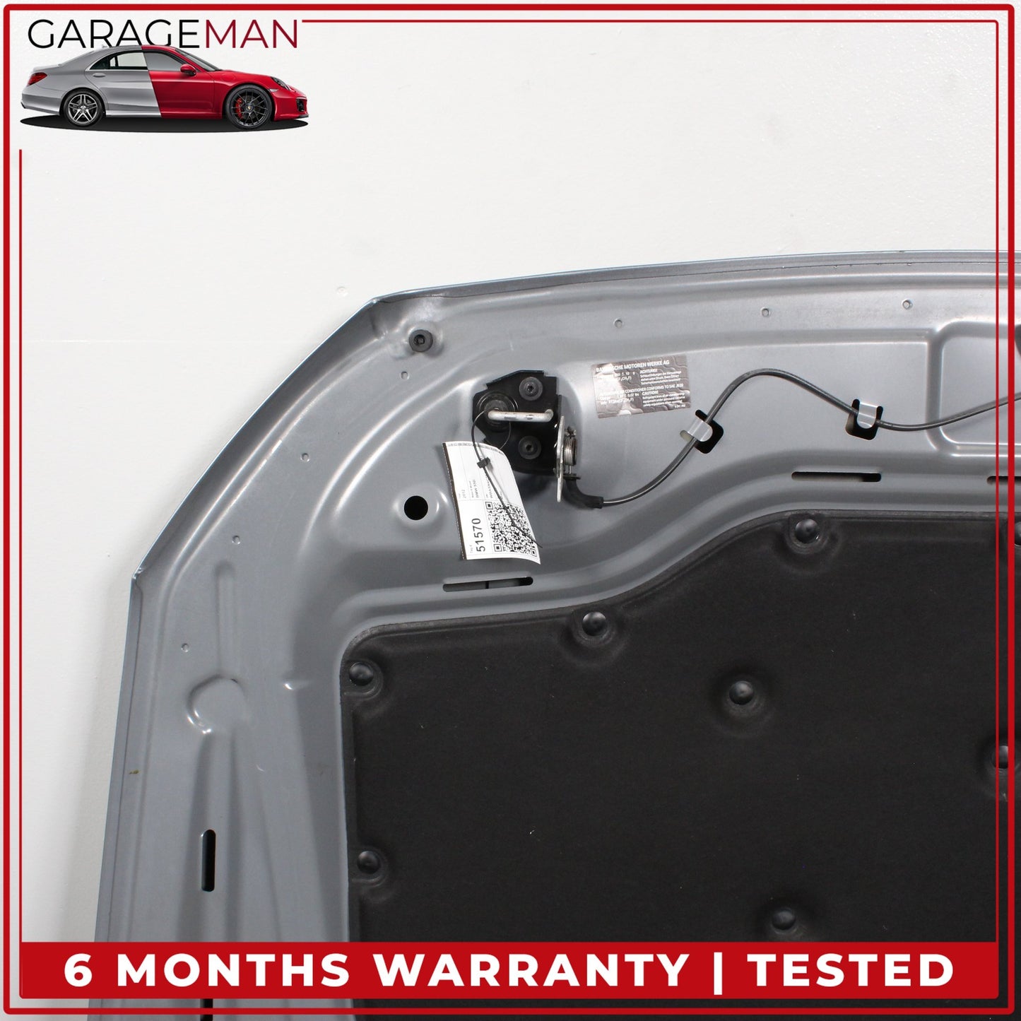 2010-2017 BMW 550i 535i GT F07 Front Hood Bonnet Panel Space Gray Metallic OEM