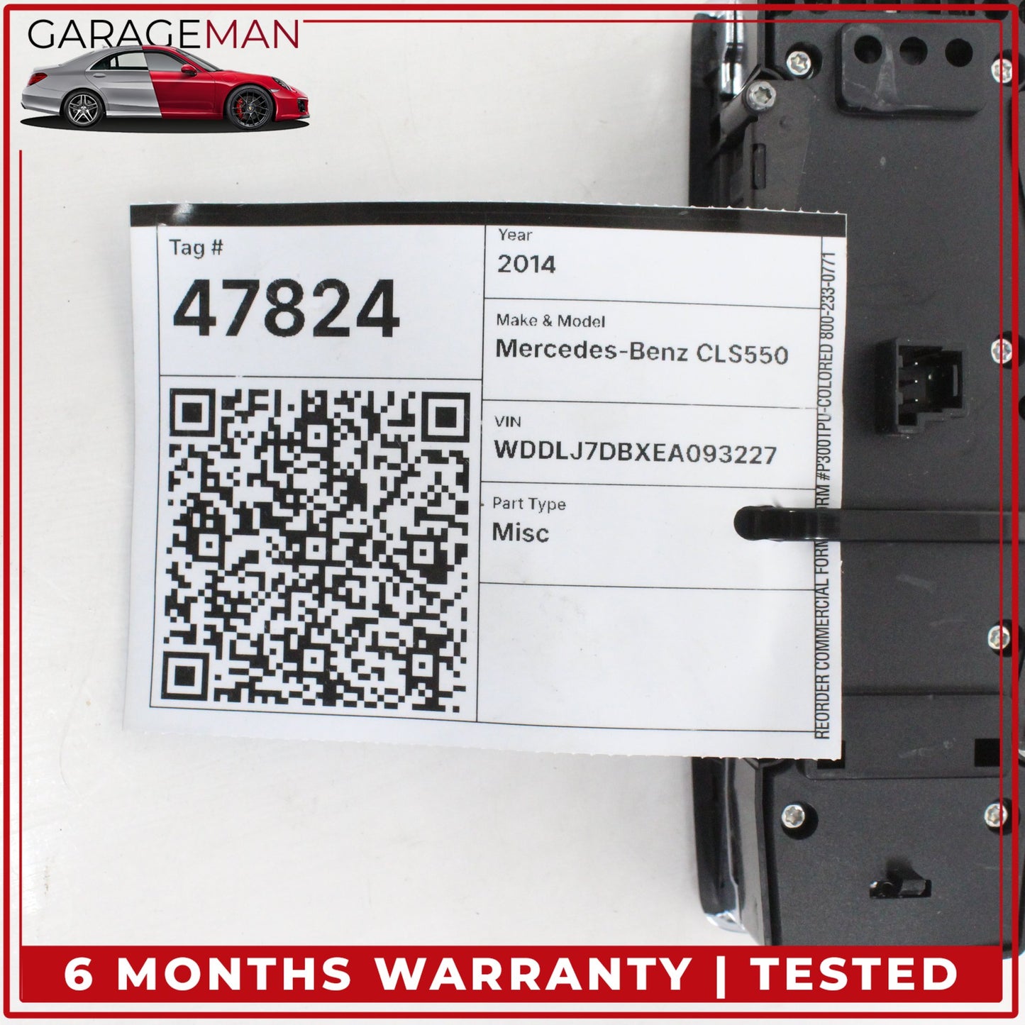 2012-2018 Mercedes-Benz CLS550 W218 Sedan Front Left Master Window Control Switch 2129056000 OEM