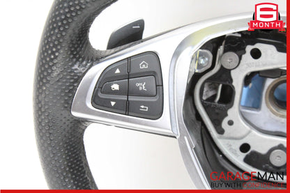 15-20 Mercedes W205 C300 Sport Flat Bottom Steering Wheel w/Paddle Shifters OEM