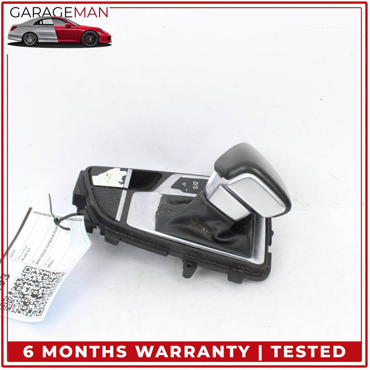 2017-2019 Audi Q7 Gear Shifter Knob Trim Cover w/ Parking Brake Switch OEM