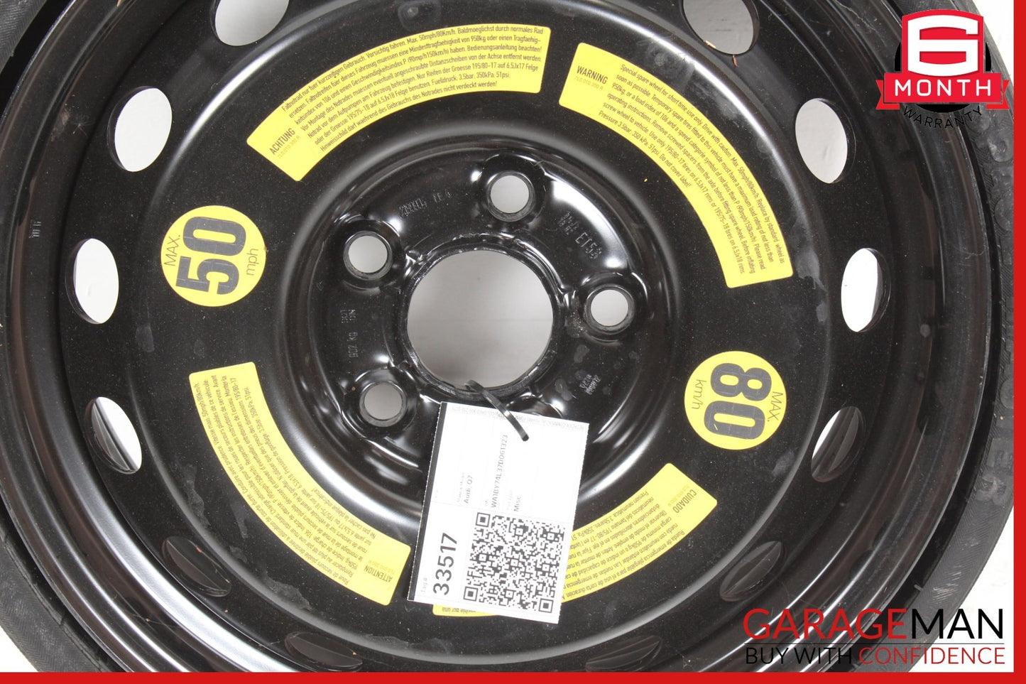 2007-2015 Audi Q7 4L Emergency Spare Tire Donut Wheel Rim 7L0601027