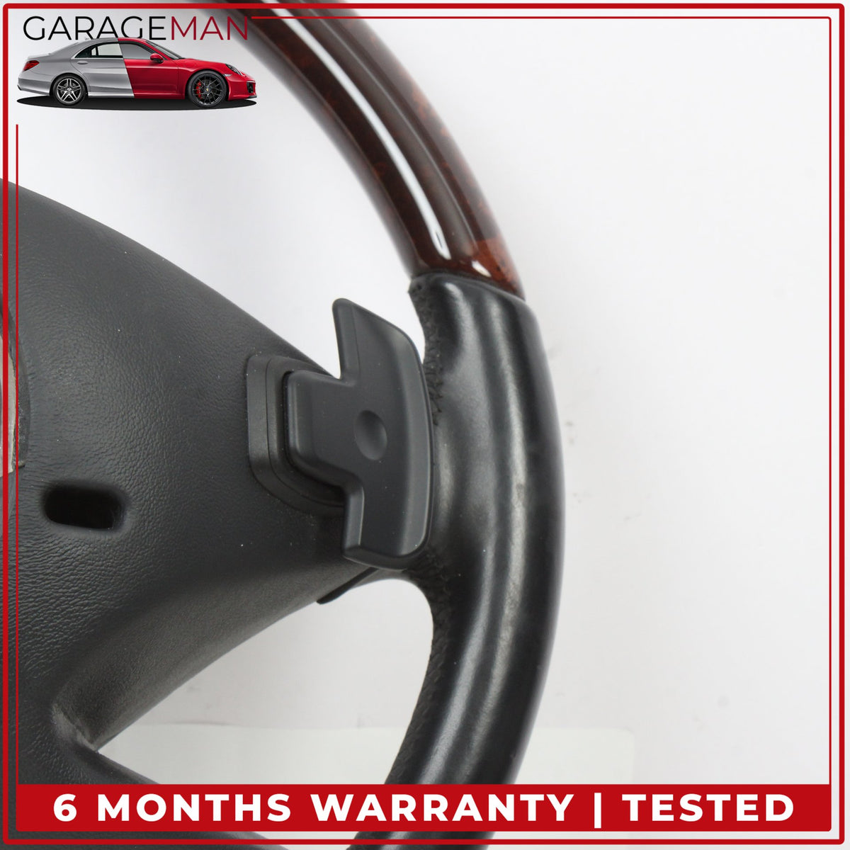 2010-2014 Mercedes W216 CL550 Steering Wheel w/ Paddle Shifters Wood OEM