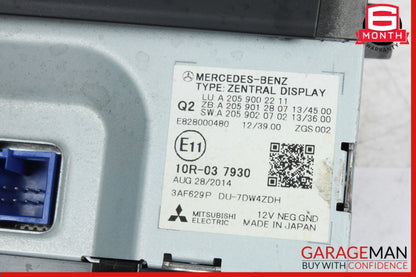 2015-2019 Mercedes-Benz C300 W205 Dash Navigation Display Screen Monitor OEM