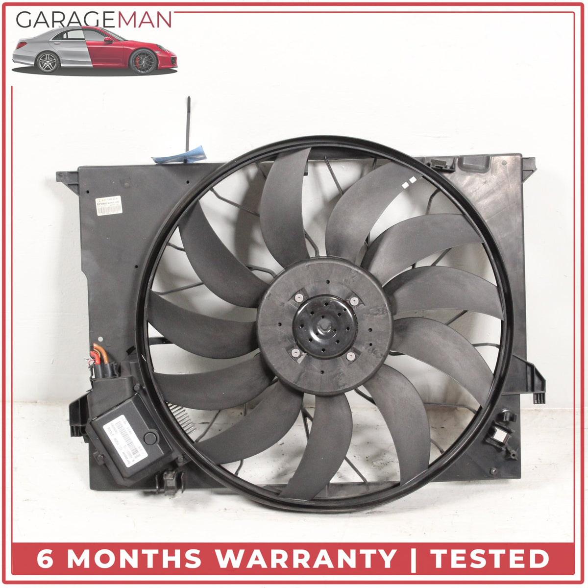 2005-2014 Mercedes W216 CL550 Engine Radiator Cooling Fan Motor Assembly OEM