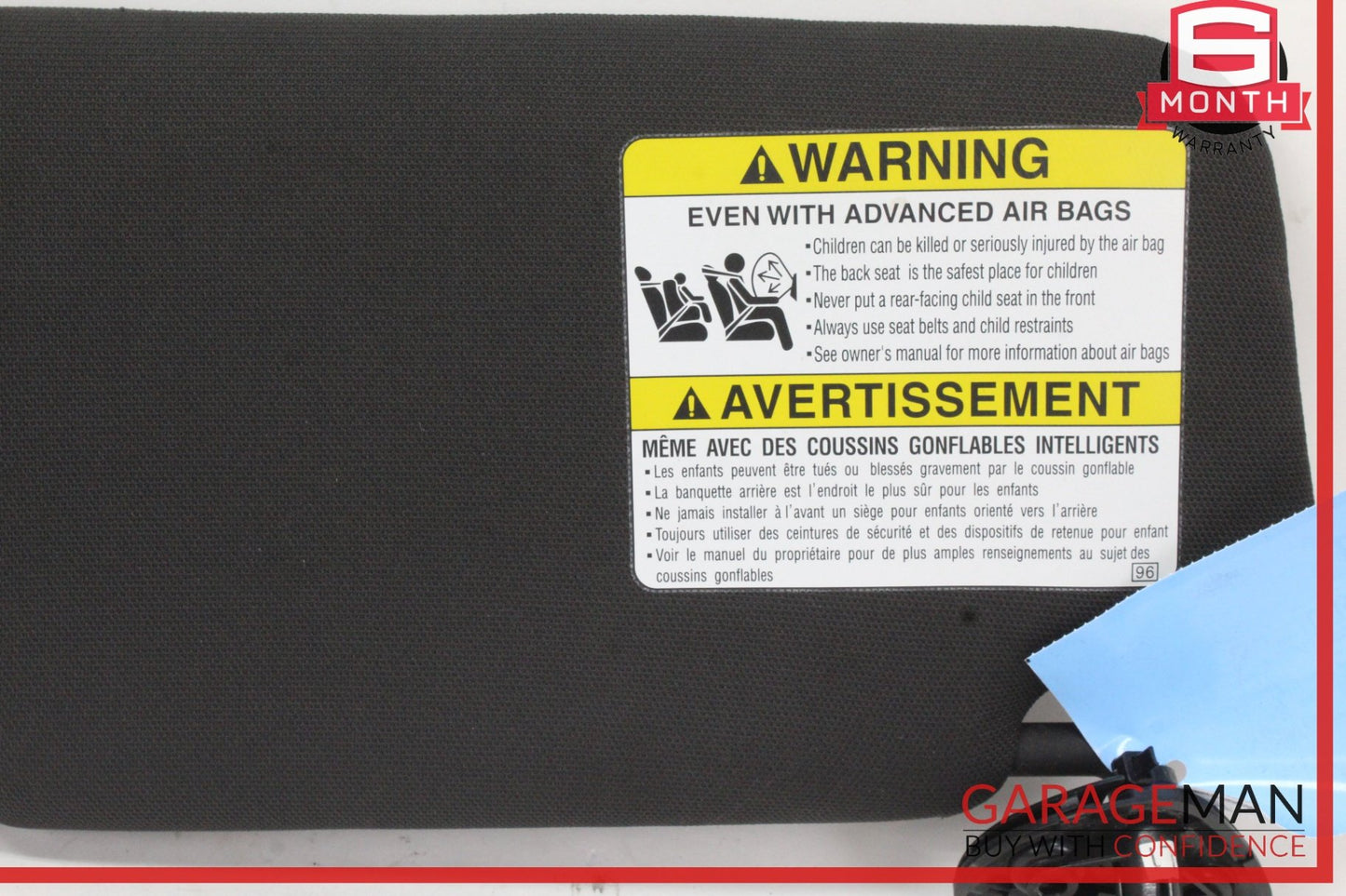 2015-2021 Subaru WRX Sedan Right Passenger Side Sun Visor 92011VA220JC OEM