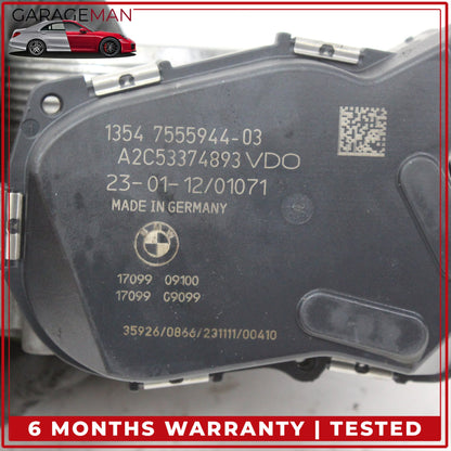 2008-2014 BMW 550i X5 X6 4.4L V8 Engine Motor Throttle Valve Body 7555944 OEM