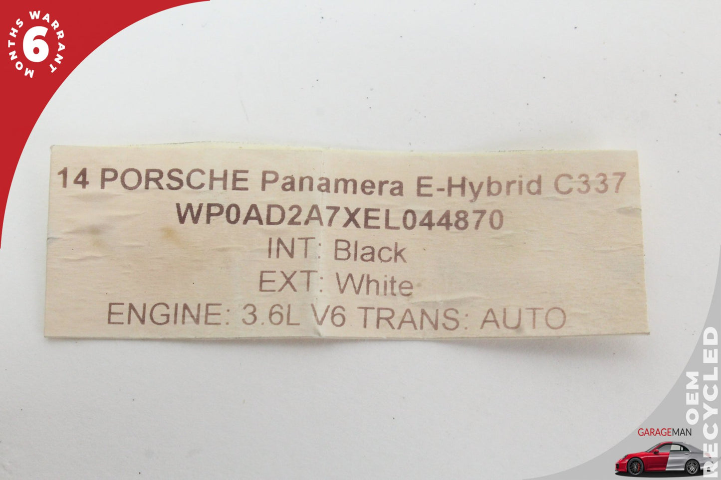 2014-2016 Porsche Panamera E-Hybrid Plug-In ECU Wiring Harness F00VB17012 OEM