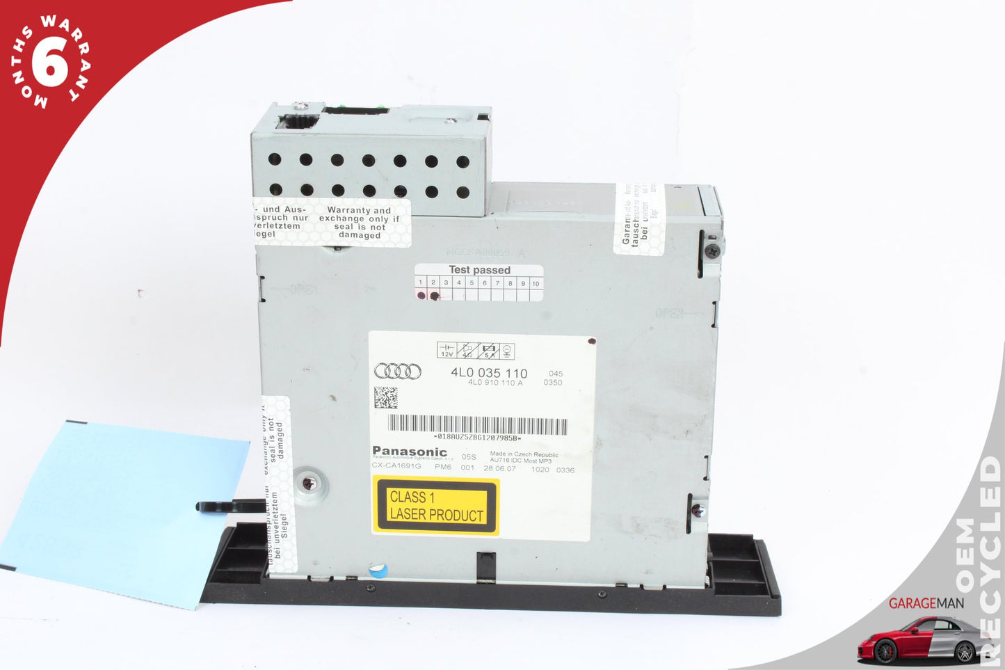 2007-2009 Audi Q7 CD Changer 6 Disk Player 4L0035110 OEM