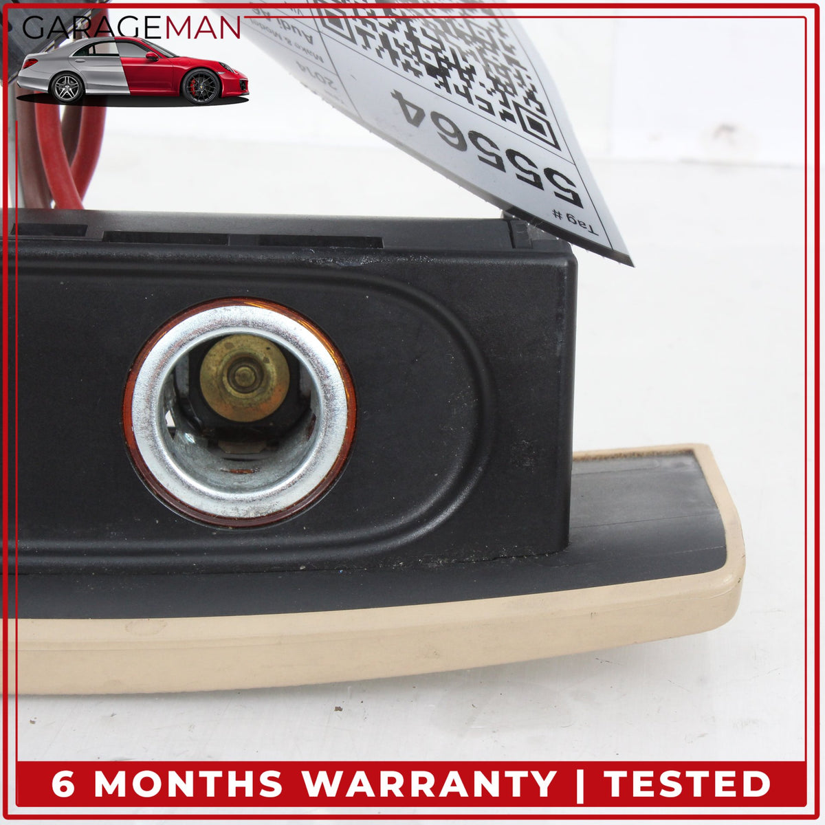 2012-2018 Audi A6 A7 Rear Center Console Outlet Socket Storage Trim Beige OEM