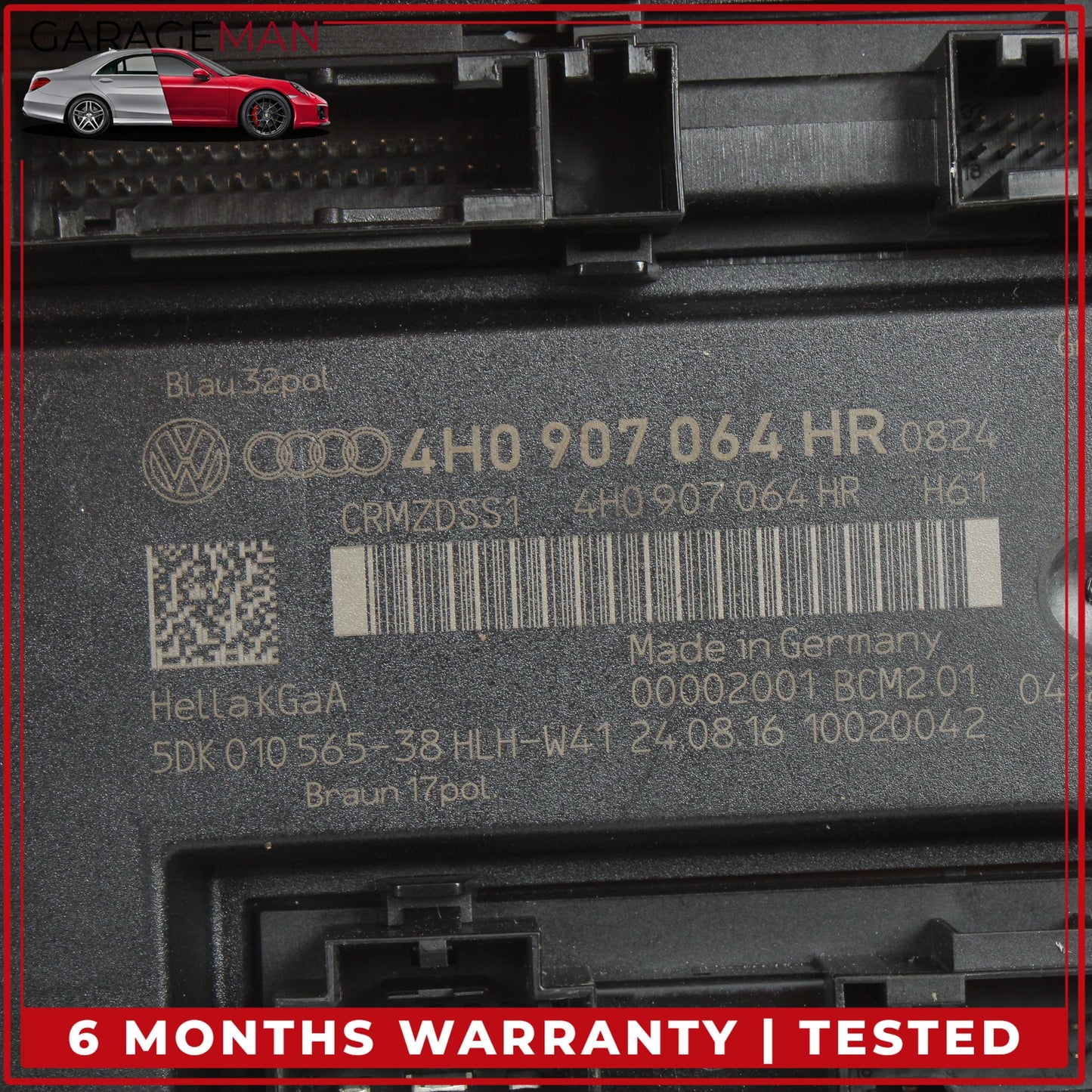 2011-2018 Audi A8 Sedan Keyless Comfort Body Control Module 4H0907064 OEM