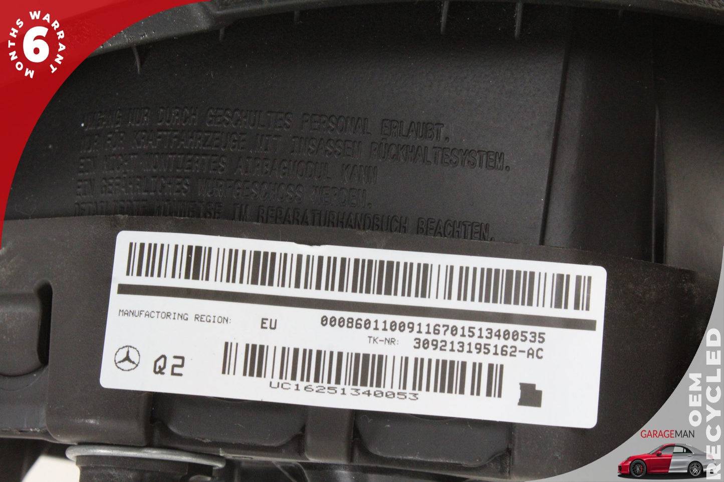 2015-2020 Mercedes W117 CLA45 AMG CLS400 Steering Wheel Airbag 0008601100 OEM