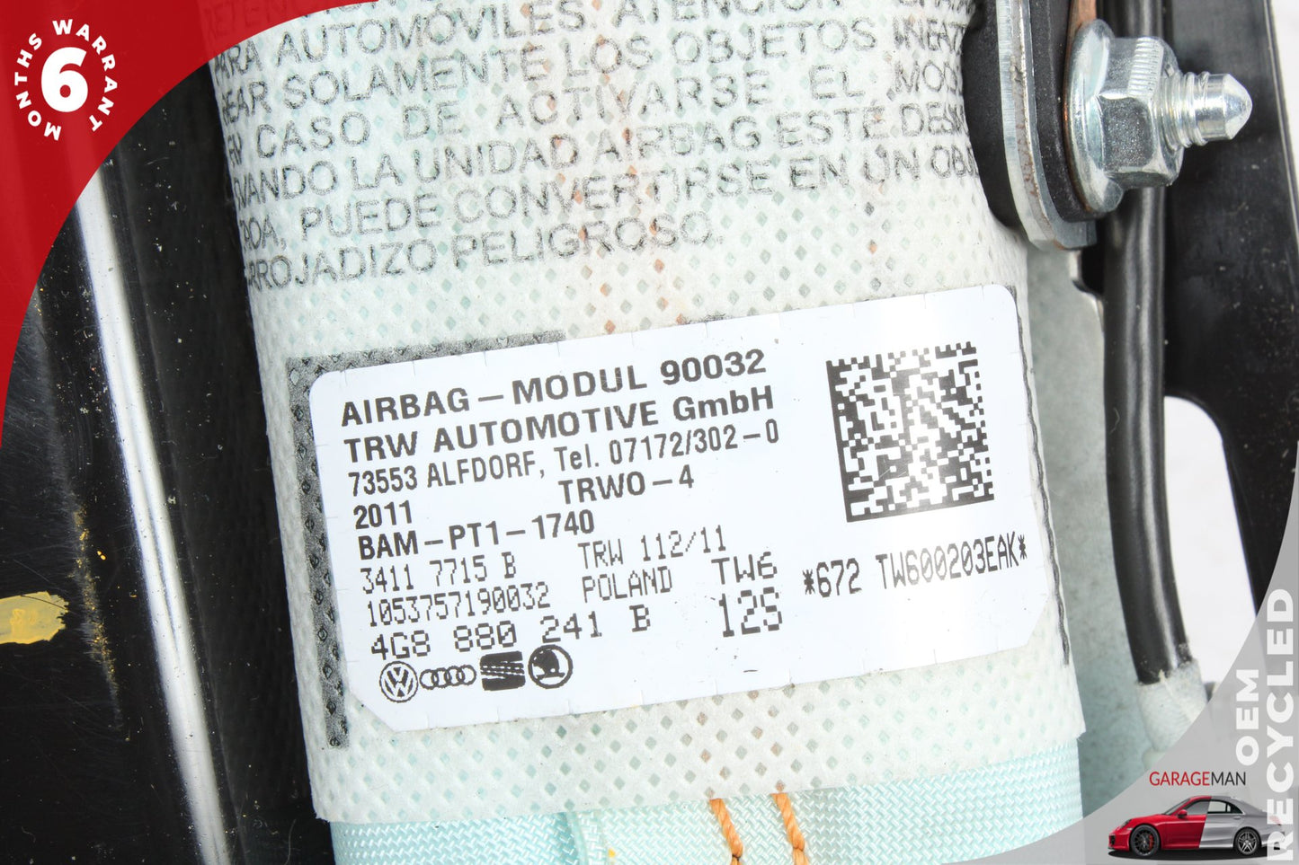2012-2018 Audi A7 S7 RS7 Front Left Side Seat Airbag Air Bag 4G8880241B OEM