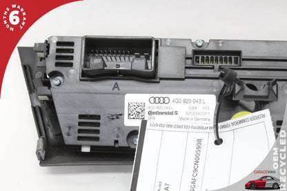 2012-2018 Audi A7 Front A/C AC Temperature Climate Control Panel 4G0820043L OEM