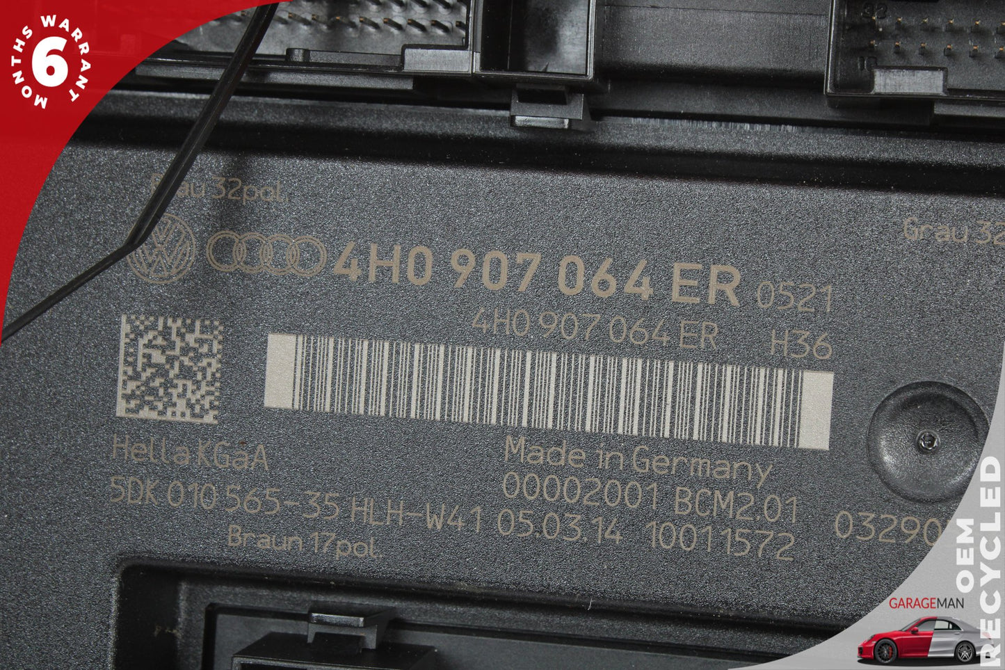 2012-2018 Audi A6 A7 A8 Keyless Comfort Body Control Module 4H0907064 OEM