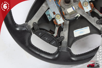 2002-2005 Ford Thunderbird Front Left Side Steering Wheel Black 3W6A3F563ACW OEM
