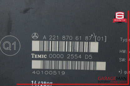 2007-2009 Mercedes-Benz S550 W221 Rear Seats Control Module 2218706187 Genuine