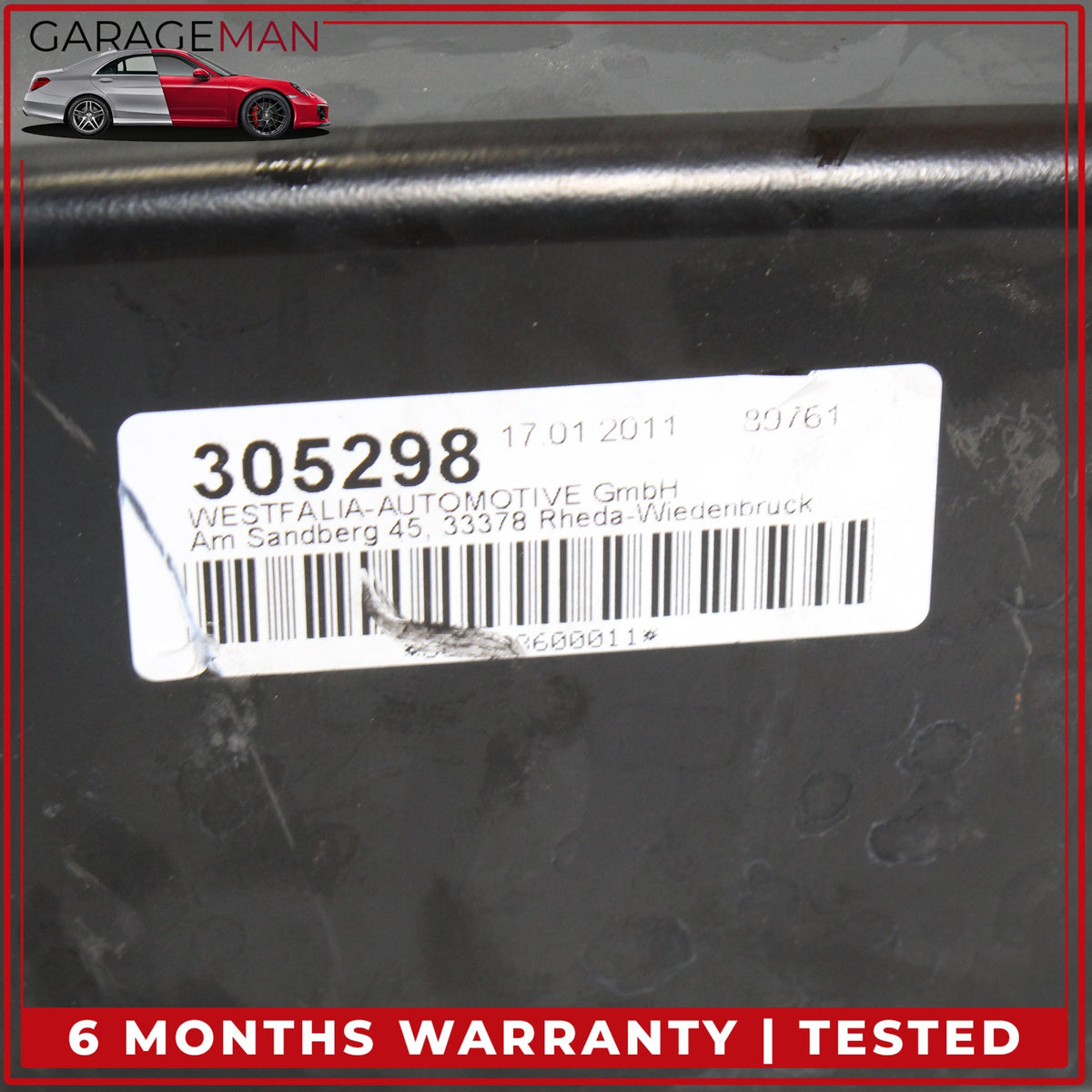2007-2015 Audi Q7 SUV Rear Bumper Reinforcement 4L0803921F OEM