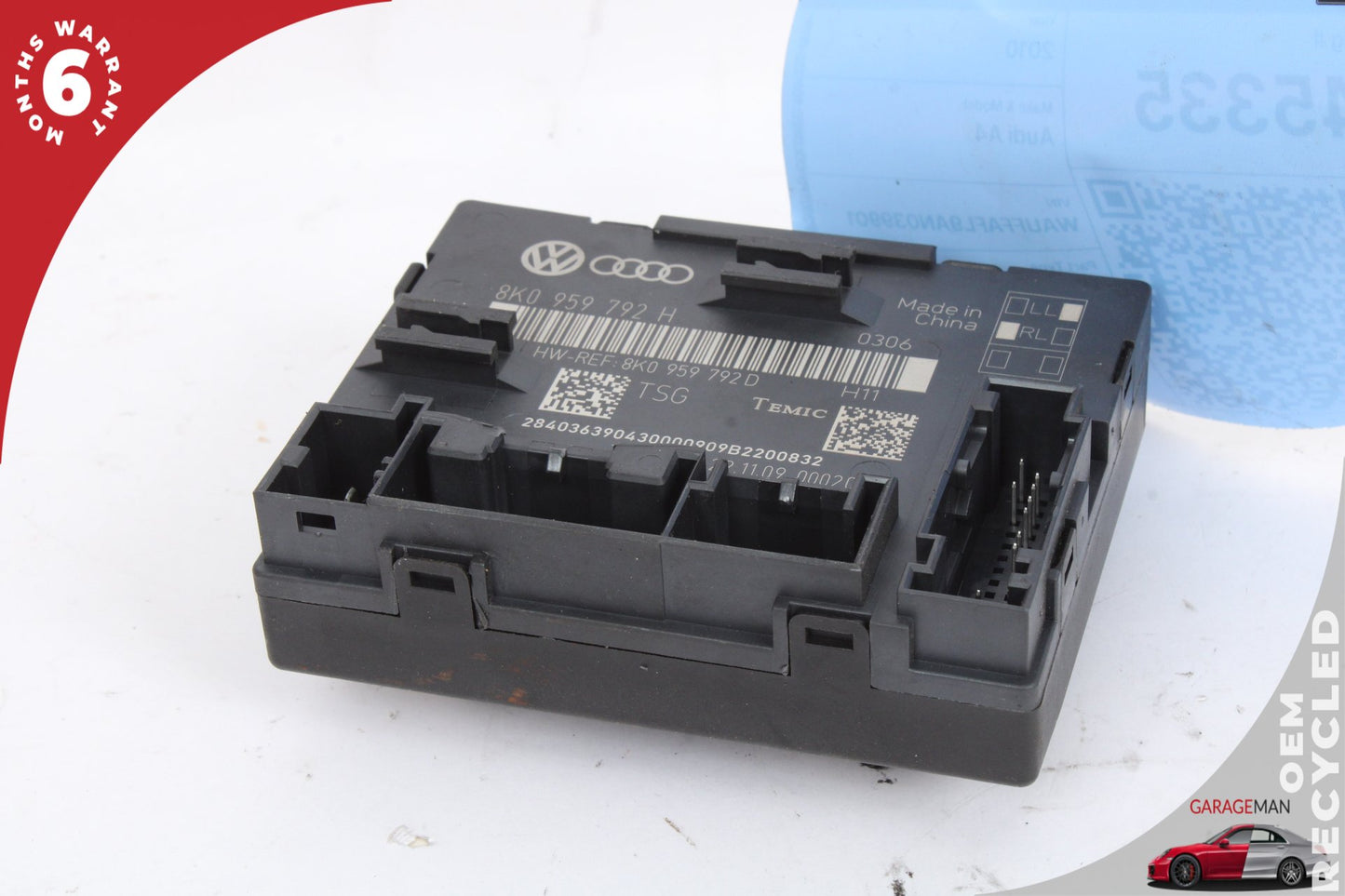 2009-2012 Audi A4 Front Right Passenger Side Door Control Module Unit 8K0959792H