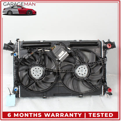 2009-2016 Audi A4 Radiator w/ Radiator Cooling Fan Assembly 8K0121003AD