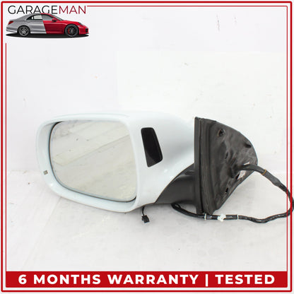 2010-2015 Audi Q7 Left Side Door Heated Rear View Mirror w/ Blind Spot White OEM