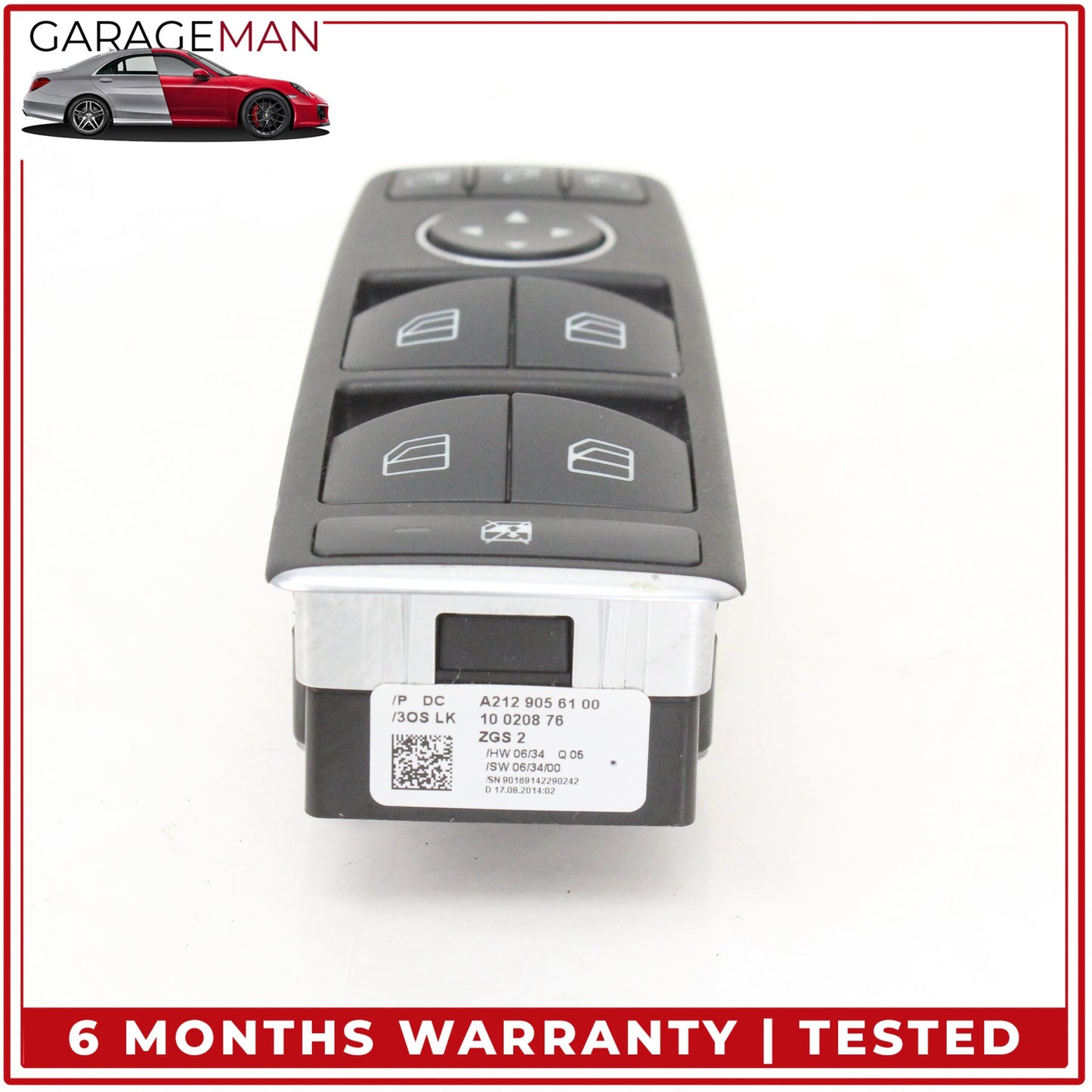 2010-2016 Mercedes W212 E350 Front Left Side Master Window Control Switch OEM