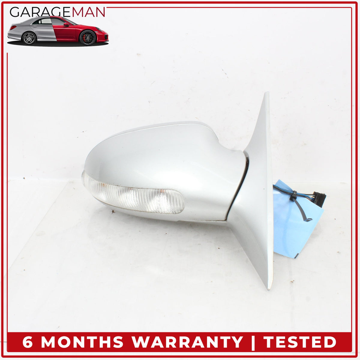 2001-2004 Mercedes R170 SLK320 Right Door Rear View Mirror Silver Metallic OEM
