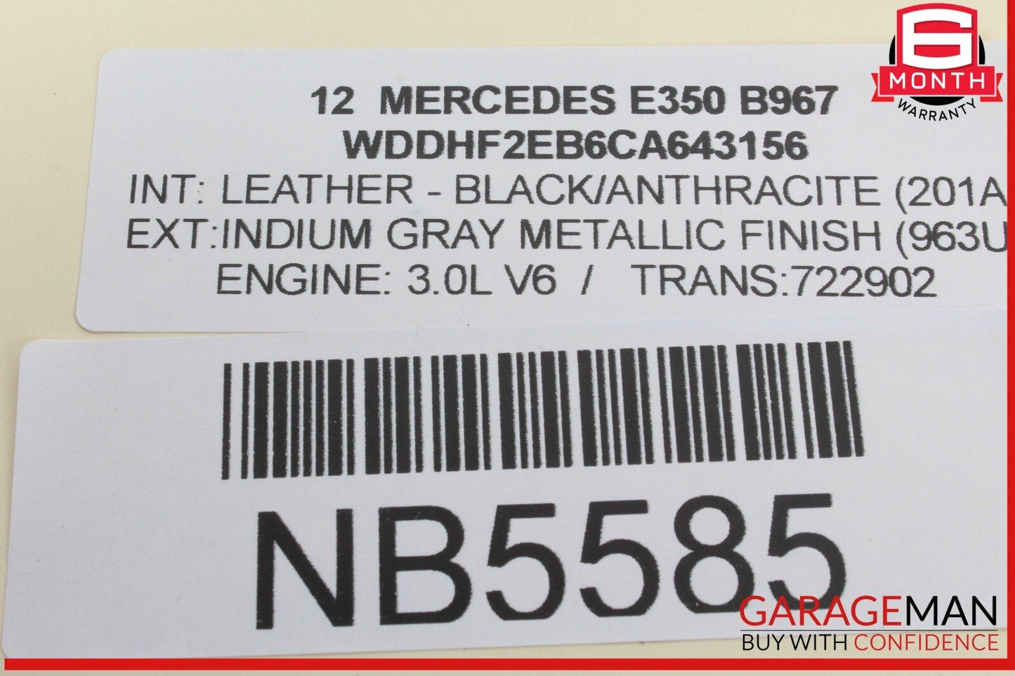 10-18 Mercedes W212 E350 CLS350 Front Right Side Seat Side Airbag Air Bag OEM