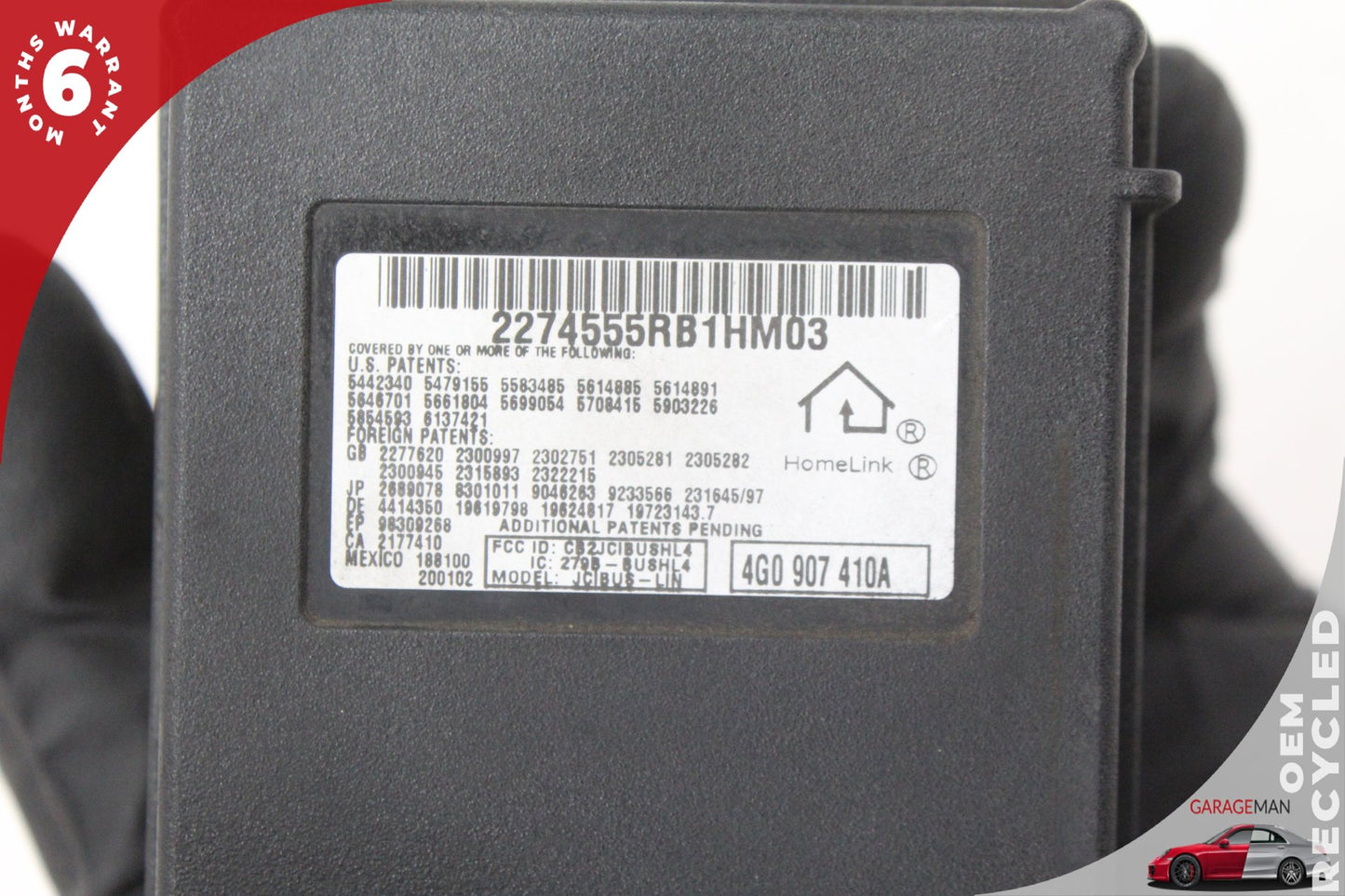 2011-2018 Audi A6 HomeLink Garage Door Opener Control Module 4G0907410A OEM