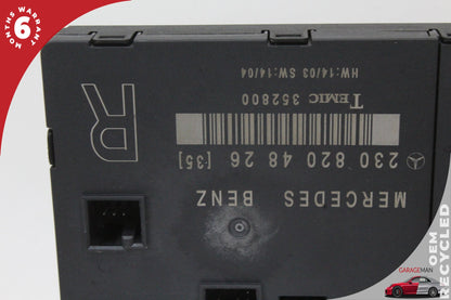 03-12 Mercedes SL500 R230 Right Front Door Control Module 2308204826 OEM