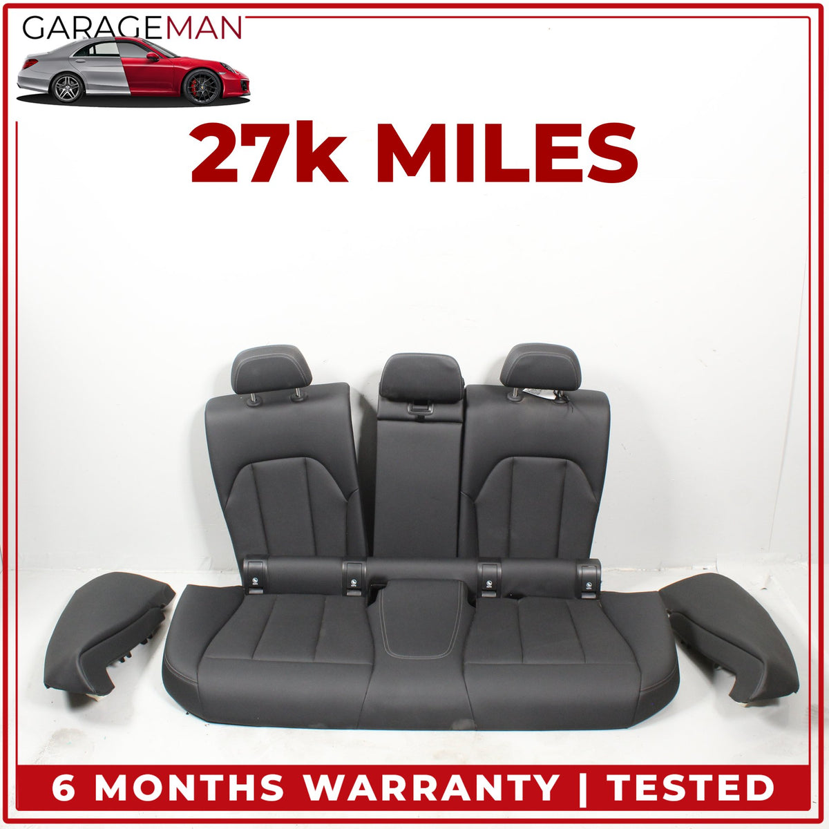 2019-2025 BMW M340i G20 Rear Upper and Lower Seat Cushion w/ Bolster Set OEM