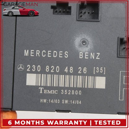 2003-2012 Mercedes R230 SL500 Front Right Door Control Module 2308204826 OEM