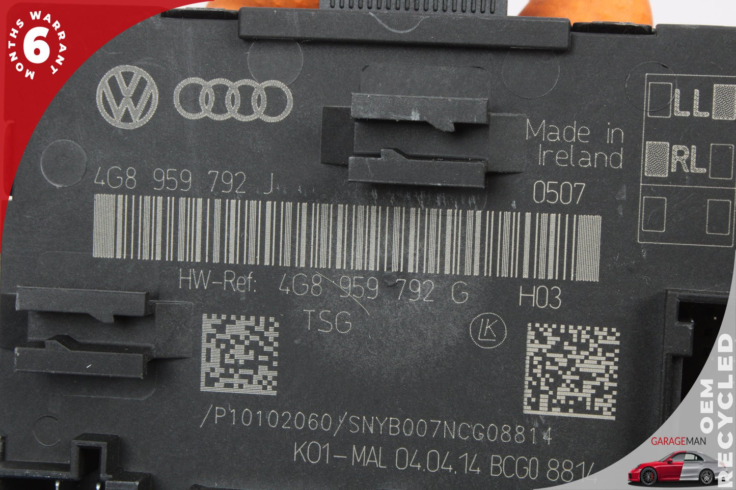 2012-2018 Audi A6 Front Right Side Door Control Module Unit 4G8959792 OEM