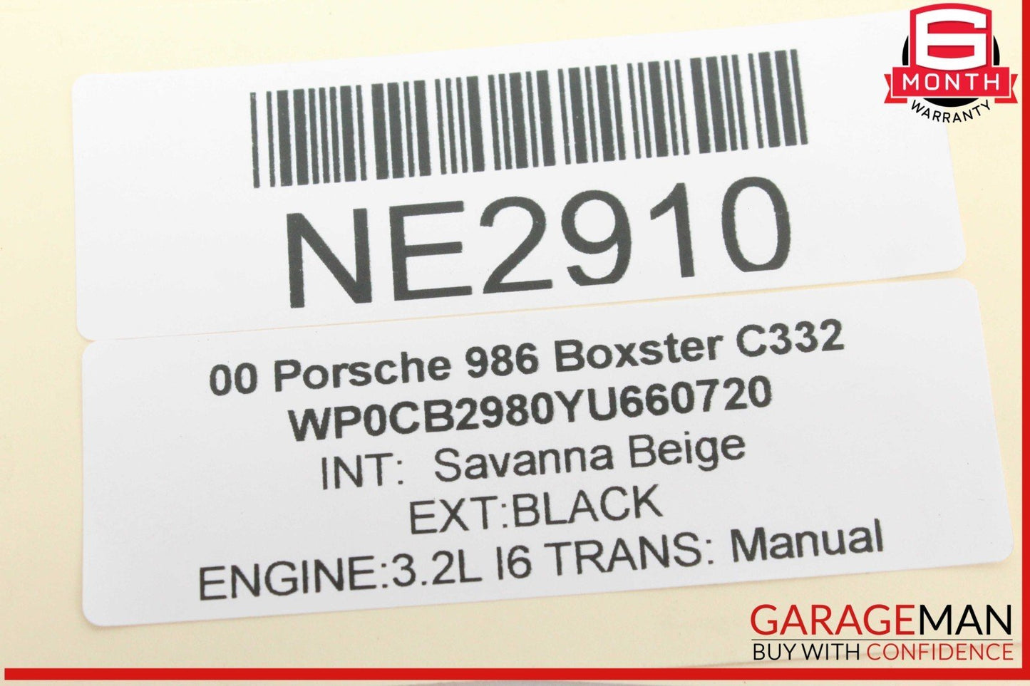97-04 Porsche Boxster 986 911 996 Front Right Passenger Side Door Airbag Air Bag