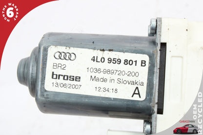 2007-2015 Audi Q7 Rear Left Driver Side Window Regulator Motor 4L0959801B OEM