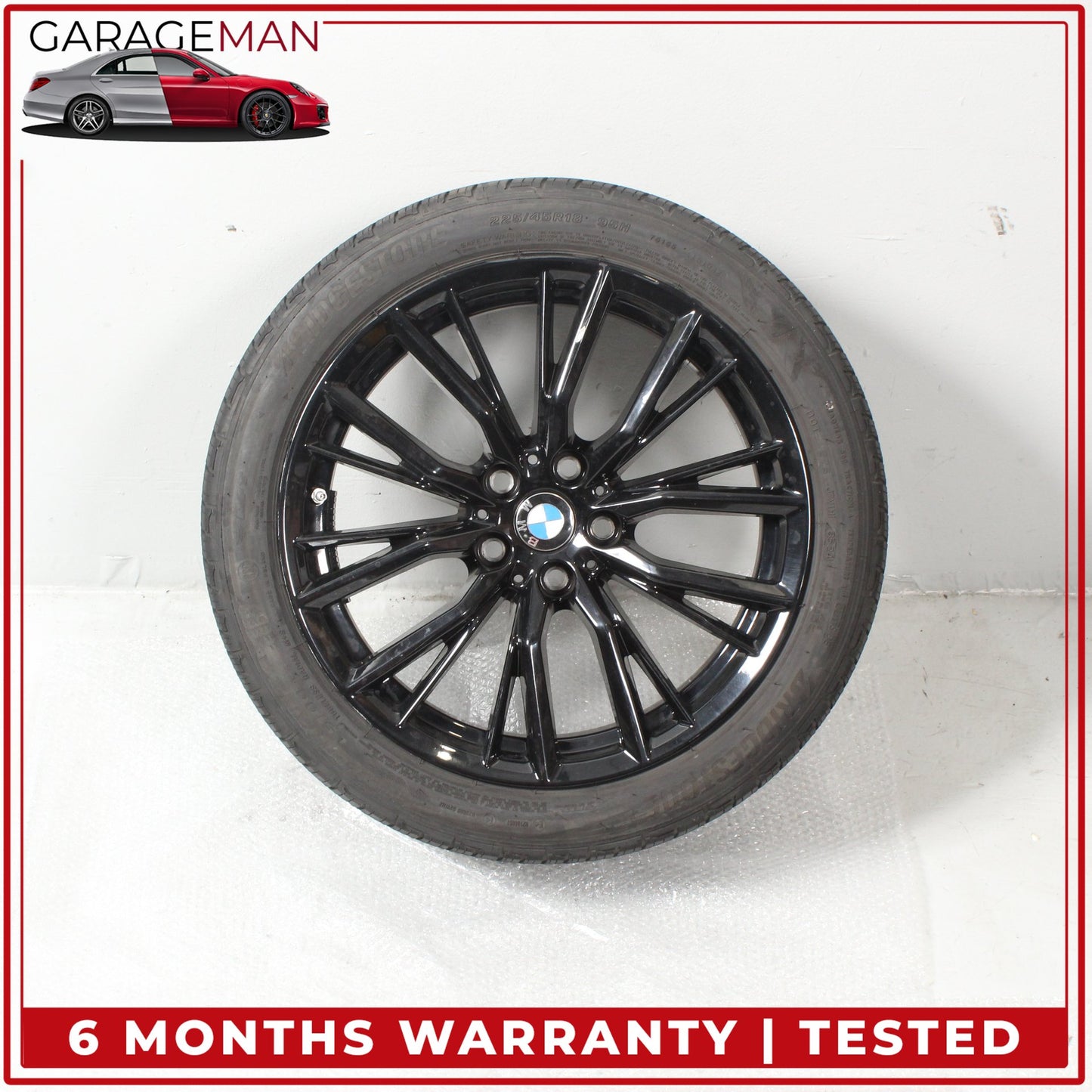 2023-2025 BMW 330i 330e Front or Rear Wheel Rim w/ Tire Black 7.5JX18H2ET25 OEM
