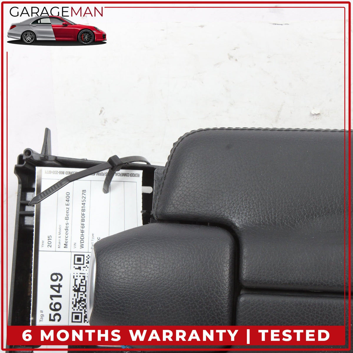 2010-2016 Mercedes W212 E400 Front Center Console Armrest Arm Rest Black OEM