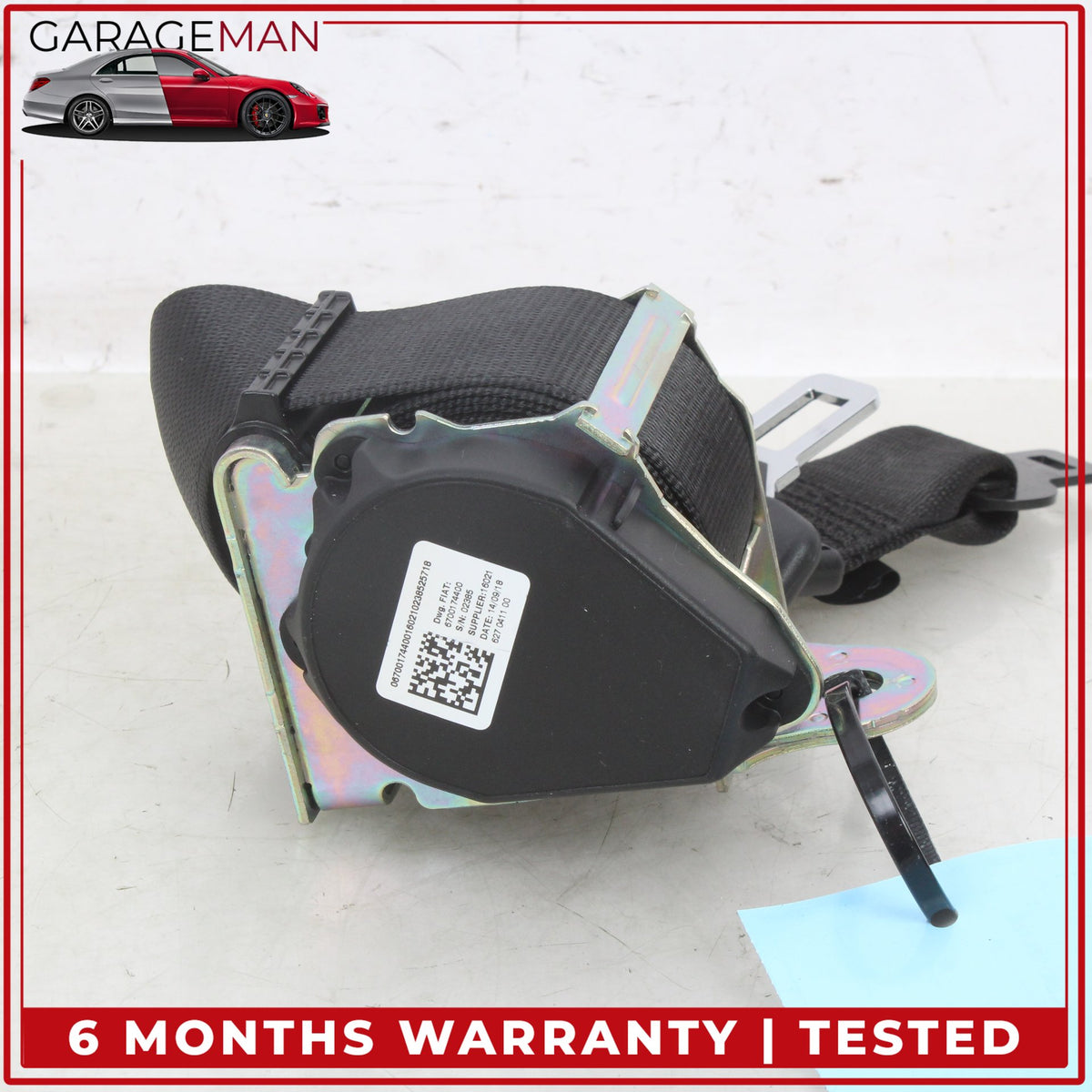 2014-2024 Maserati Ghibli M157 Rear Centre Middle Seat Belt Black 670017440 OEM