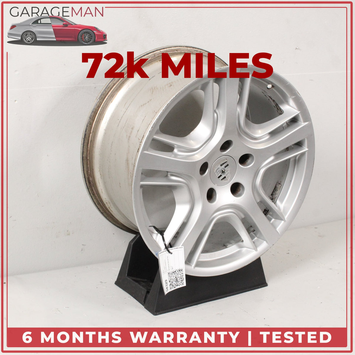 2010-2016 Porsche Panamera 970 10Jx19 ET61 Rear Wheel Rim Silver 97036216001 OEM